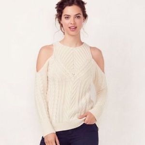 LC Lauren Conrad Cold Shoulder Sweater